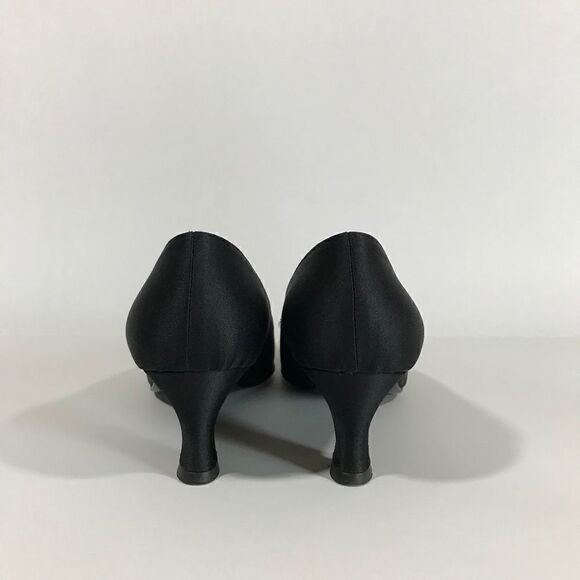 Vintage Bergdorf Goodman Satin Square Toe Pumps - Picture 5 of 6